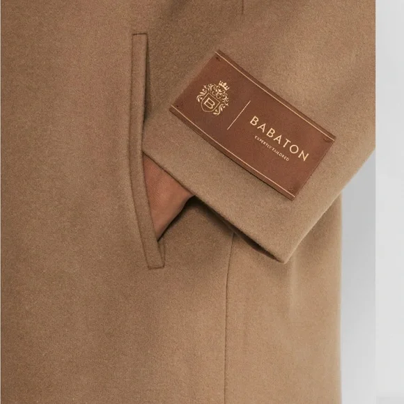 Babaton estate coat virgin wool desert sand 2xs - Picture 5 of 6